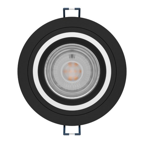 Eglo carosso z faretto rotondo per corridoio nero da incasso led 4.7w rgb 2700k 6500k dimmerabile con controllo smart