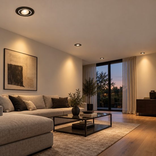 Eglo carosso z faretto rotondo per corridoio nero da incasso led 4.7w rgb 2700k 6500k dimmerabile con controllo smart