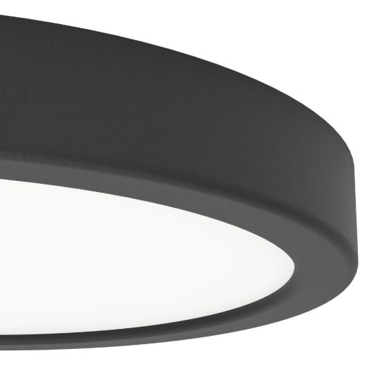 Eglo fueva 6 z plafoniera nera led 11.2w rgb 2700k 6500k dimmerabile con controllo smart