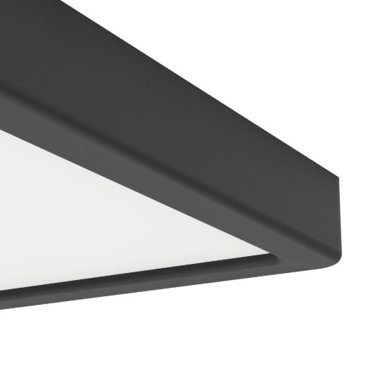 Eglo fueva 6z plafoniera nera led 10.5w rgb 2700k 6500k dimmerabile con controllo smart