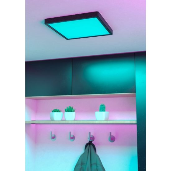 Eglo fueva 6 z plafoniera nera led 13.5w rgb 2700k 6500k dimmerabile con controllo smart