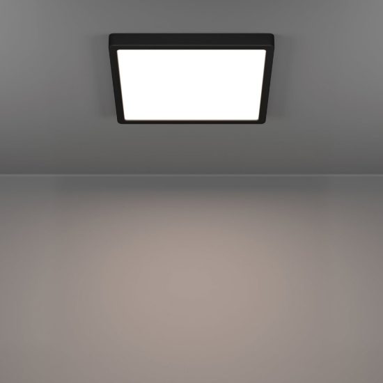 Eglo fueva 6 z plafoniera nera led 13.5w rgb 2700k 6500k dimmerabile con controllo smart