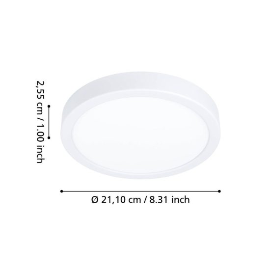 Eglo fueva 6 z plafoniera led 11.2w rgb 2700k 6500k dimmerabile bianca