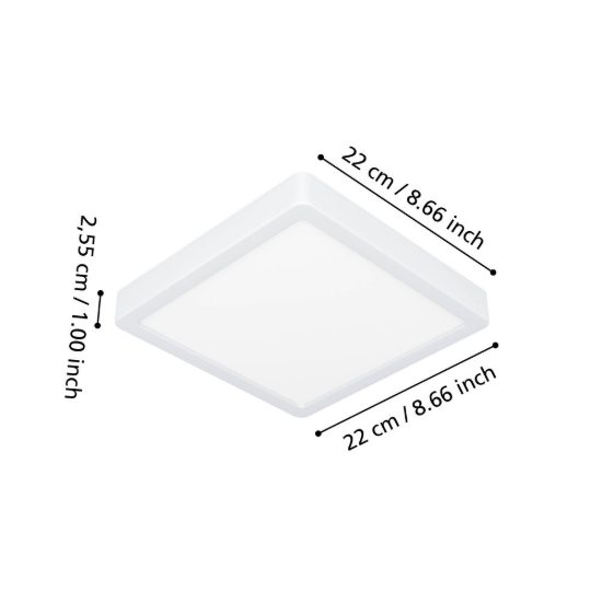 Eglo fueva 6 z plafoniera led 10.5w rgb 2700k 6500k dimmerabile con controllo smart bianca