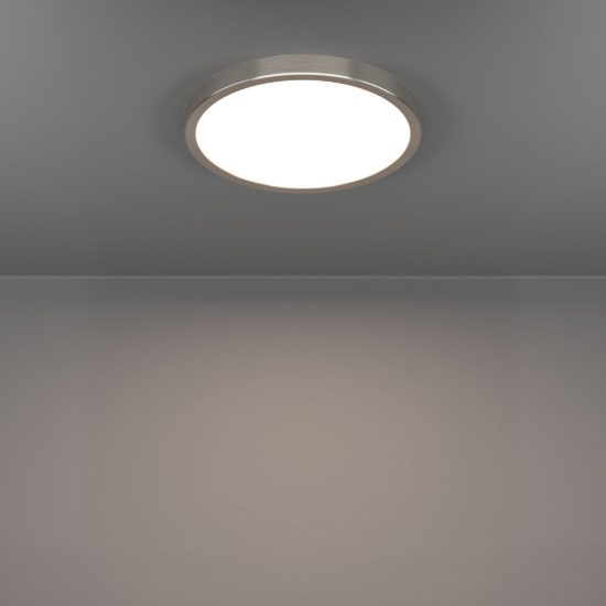 Eglo fueva 6z plafoniera led 14.3w rgb 2700k 6500k dimmerabile con controllo smart nichel opaco