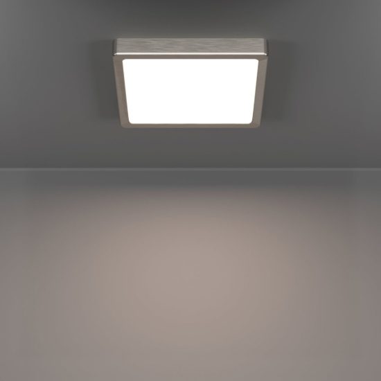 Eglo fueva 6z plafoniera led 10.5w rgb 2700k 6500k dimmerabile con controllo smart nichel opaco