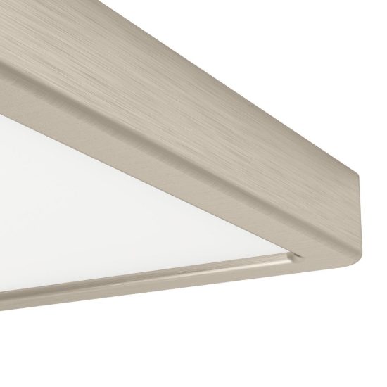 Eglo fueva 6z plafoniera led 10.5w rgb 2700k 6500k dimmerabile con controllo smart nichel opaco