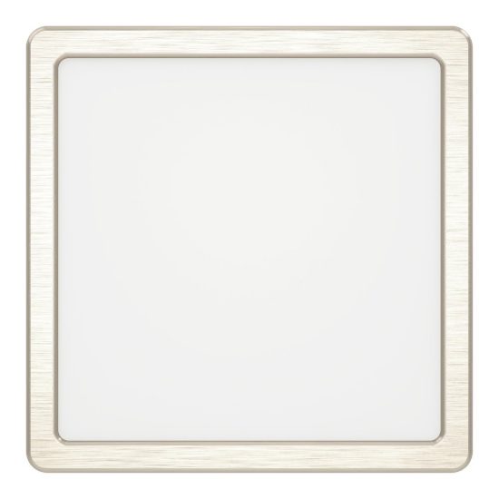 Eglo fueva 6z plafoniera led 10.5w rgb 2700k 6500k dimmerabile con controllo smart nichel opaco