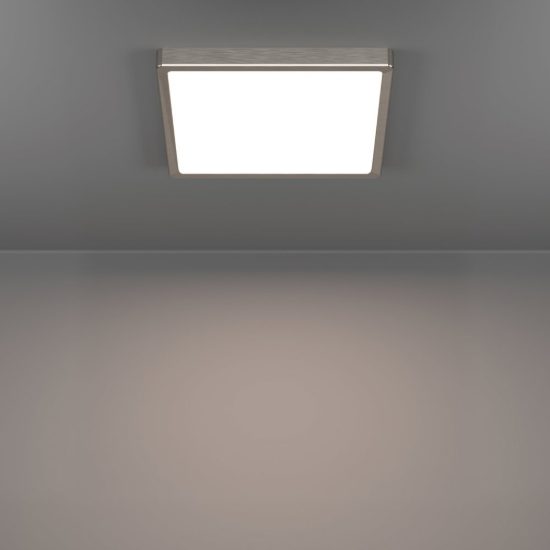 Eglo fueva 6z plafoniera led 13.5w rgb 2700k 6500k dimmerabile nichel opaco