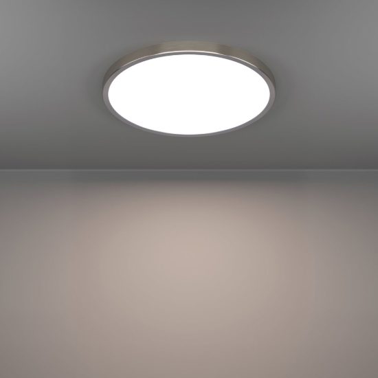 Eglo fueva 6z plafoniera led 17.5w rgb 2700k 6500k dimmerabile nichel opaco