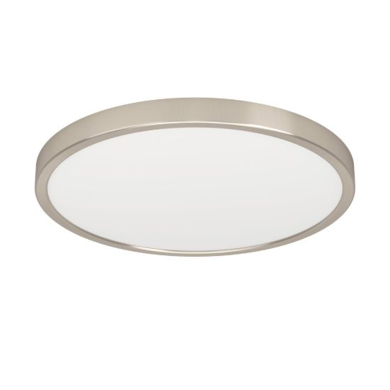 Eglo fueva 6z plafoniera led 17.5w rgb 2700k 6500k dimmerabile nichel opaco