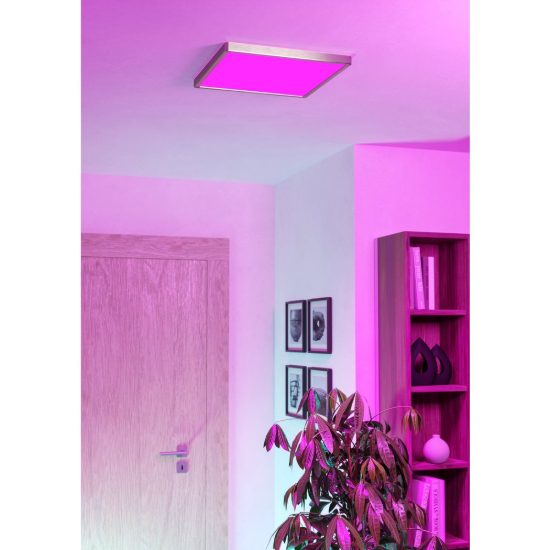 Eglo fueva 6 z plafoniera led 17.8w rgb 2700k 6500k dimmerabile con controllo smart nichel opaco
