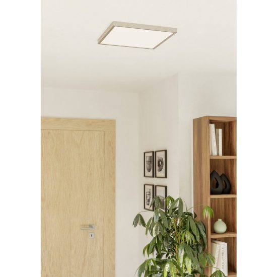 Eglo fueva 6 z plafoniera led 17.8w rgb 2700k 6500k dimmerabile con controllo smart nichel opaco