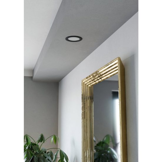 Eglo fueva 6z pannello per cucina nero da incasso led 5w rgb 2700k 6500k dimmerabile con controllo smart