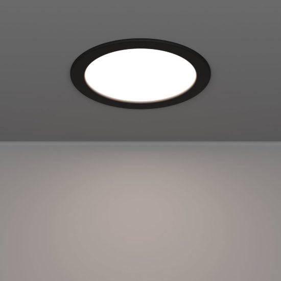 Eglo fueva 6 z faretto per bagno nero da incasso led 9.5w rgb 2700k 6500k dimmerabile con controllo smart