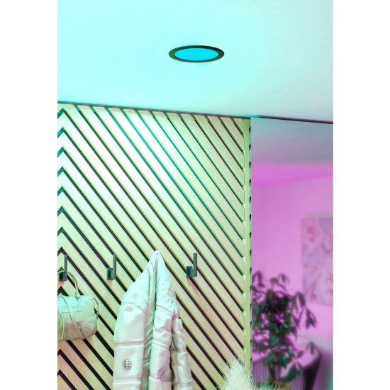 Eglo fueva 6 z faretto per bagno nero da incasso led 9.5w rgb 2700k 6500k dimmerabile con controllo smart