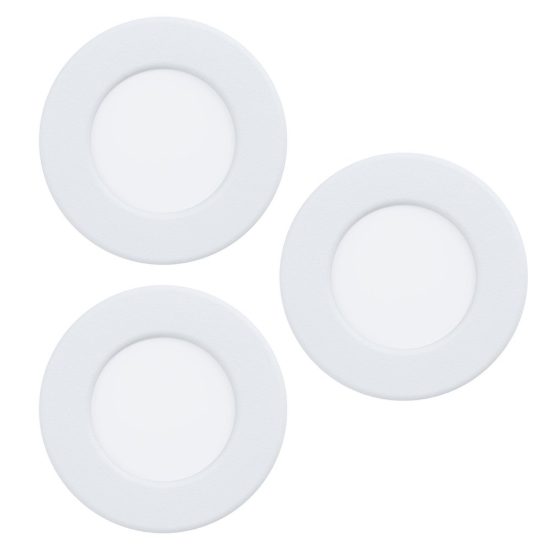Eglo fueva 6 z set 3 faretti da incasso led 8.4w rgb 2700k 6500k dimmerabili con telecomando bianchi per bagno