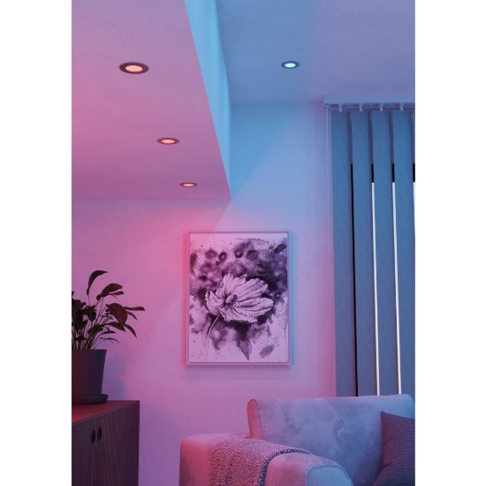 Eglo fueva 6 z set 3 faretti da incasso led 8.4w rgb 2700k 6500k dimmerabili con controllo smart nichel opaco per bagno