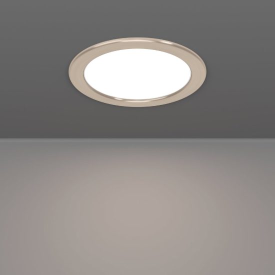 Eglo fueva 6 z pannello da incasso led 9.5w rgb 2700k 6500k dimmerabile nichel opaco per bagno