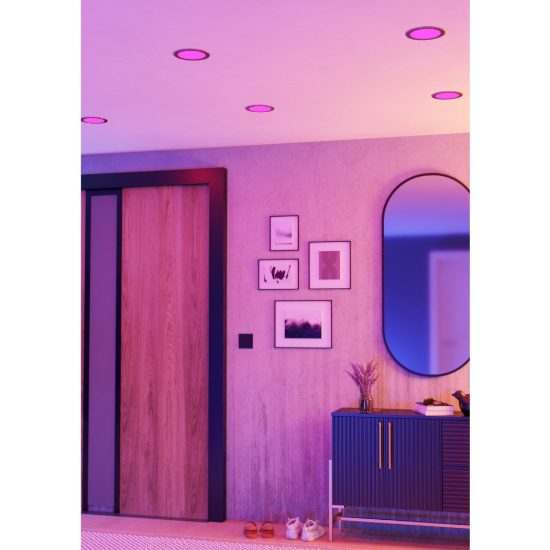 Eglo fueva 6 z pannello da incasso led 9.5w rgb 2700k 6500k dimmerabile nichel opaco per bagno