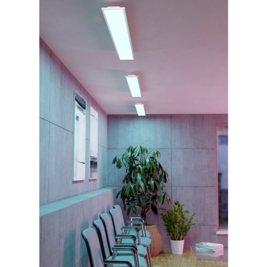 Eglo moradillo z plafoniera led 28w rgb 2700k 6500k dimmerabile con telecomando bianca