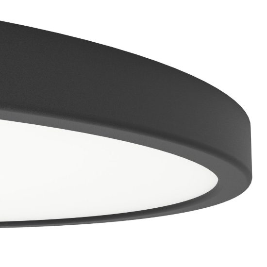 Eglo fueva 6 z plafoniera nera led 17.5w rgb 2700k 6500k dimmerabile con controllo smart