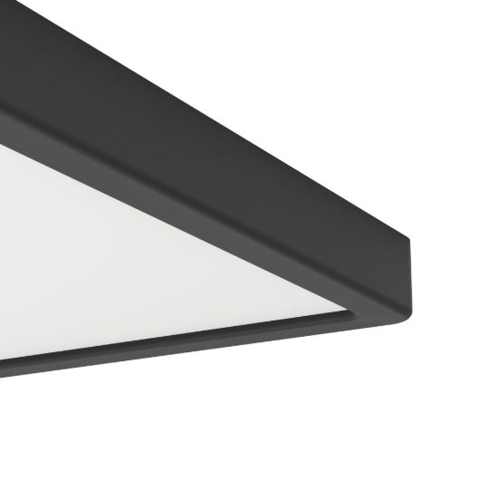 Eglo fueva 6 z plafoniera moderna nera led 17.8w rgb 2700k 6500k dimmerabile