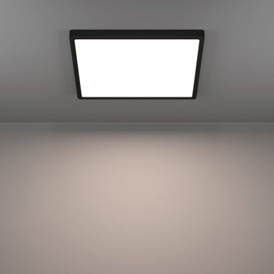Eglo fueva 6 z plafoniera moderna nera led 17.8w rgb 2700k 6500k dimmerabile