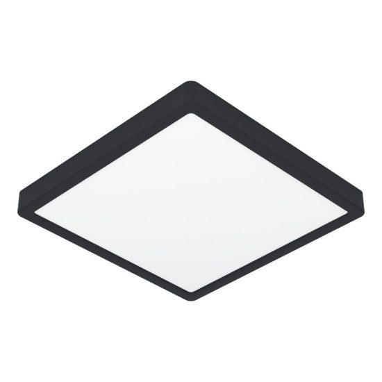 Eglo fueva 6 z plafoniera moderna nera led 17.8w rgb 2700k 6500k dimmerabile