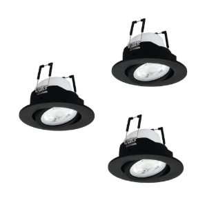 Eglo saliceto z set 3 faretti per cucina neri da incasso led 14.1w rgb 2700k 6500k dimmerabili con controllo smart