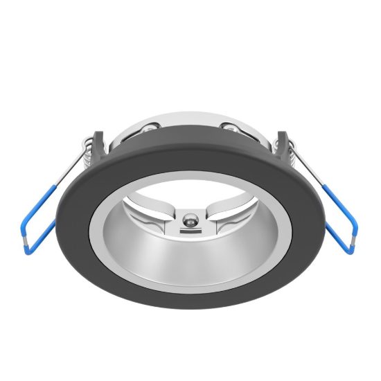 Eglo yebra z faretto da incasso nero e argento per corridoio led 4.9w rgb 2700k 6500k dimmerabile con controllo smart