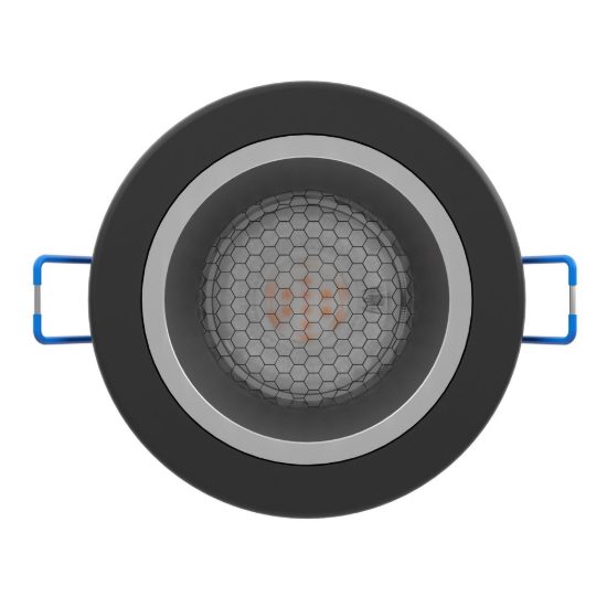 Eglo yebra z faretto da incasso nero e argento per corridoio led 4.9w rgb 2700k 6500k dimmerabile con controllo smart