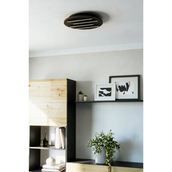 Eglo pitrignani z plafoniera led 20w rgb 2700k 6500k dimmerabile nero opaco