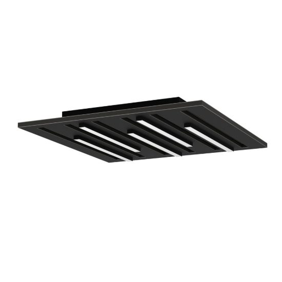 Eglo pitrignani z plafoniera led 100w rgb 2700k 6500k dimmerabile nero opaco