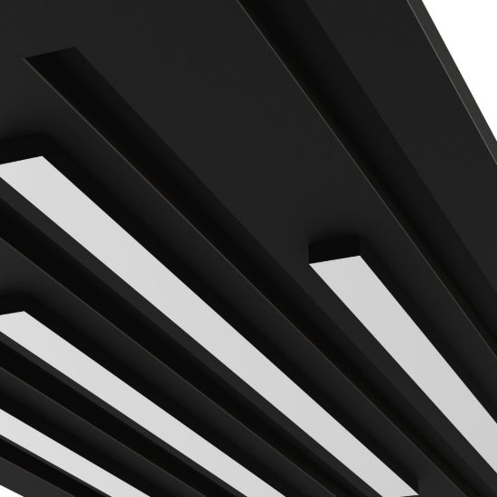 Eglo pitrignani z plafoniera led 120w rgb 2700k 6500k dimmerabile nero opaco