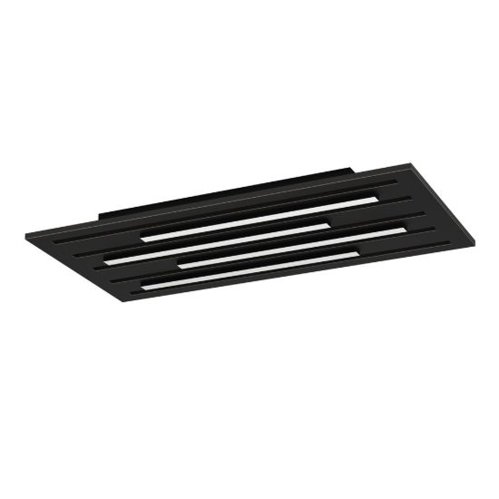 Eglo pitrignani z plafoniera led 120w rgb 2700k 6500k dimmerabile nero opaco