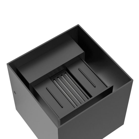 Eglo calpino z lampada da parete per esterno led 7w rgb 2700k 6500k ip55 dimmerabile con controllo smart nero opaco