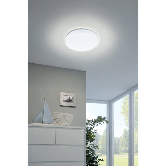 Eglo frania plafoniera led 10w 3000k 28cm moderna rotonda bianca