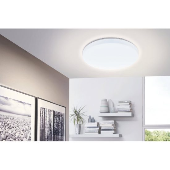 Eglo frania plafoniera led 14.6w 3000k 33cm moderna rotonda bianca