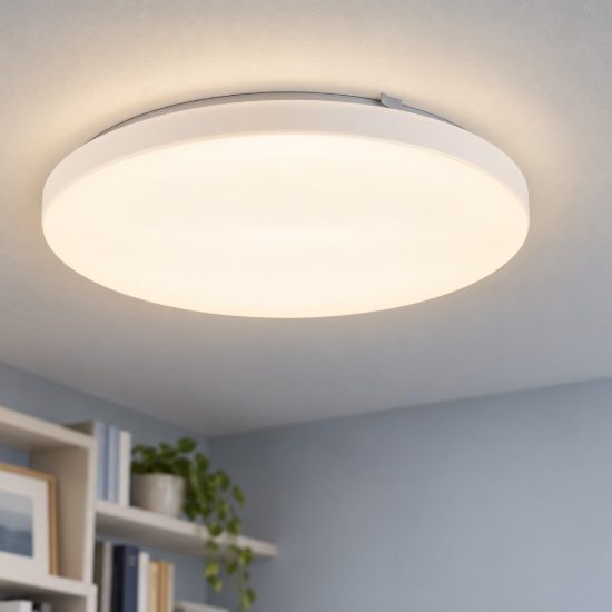 Eglo frania plafoniera led 33w 3000k 43cm moderna rotonda bianca