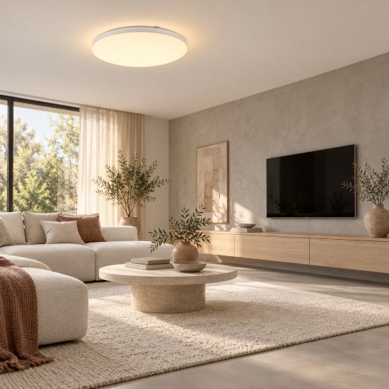 Eglo frania plafoniera led 33w 3000k 43cm moderna rotonda bianca