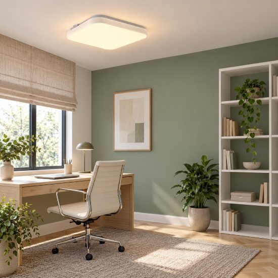 Eglo frania plafoniera led 10w 3000k 28cm moderna quadrata bianca