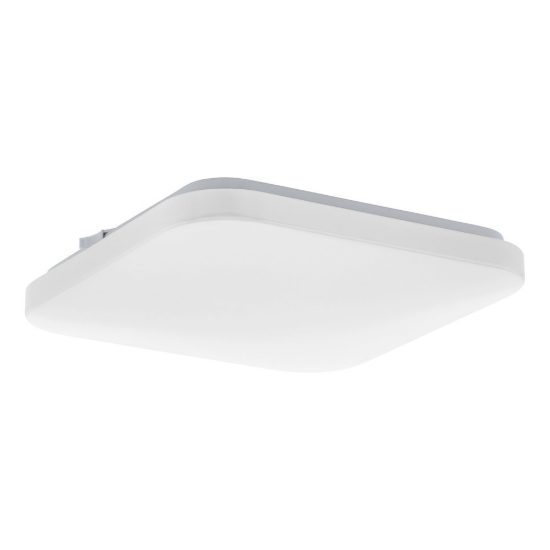 Eglo frania plafoniera led 10w 3000k 28cm moderna quadrata bianca