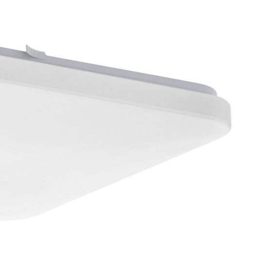 Eglo frania plafoniera led 33w 3000k 43cm moderna quadrata bianca