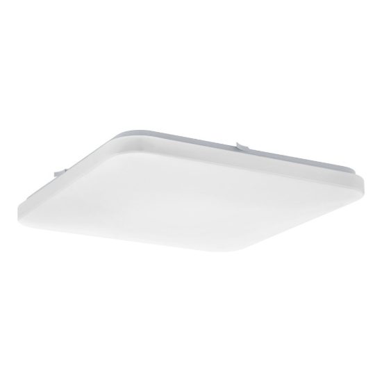 Eglo frania plafoniera led 33w 3000k 43cm moderna quadrata bianca