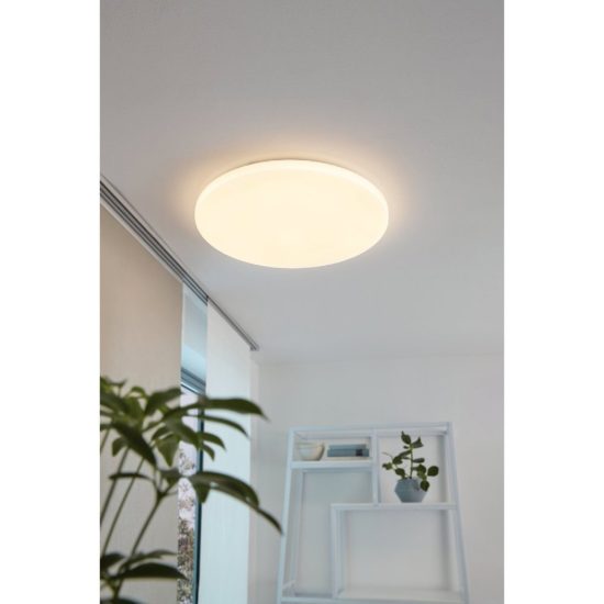 Eglo frania plafoniera led 50w 3000k 55cm moderna rotonda bianca