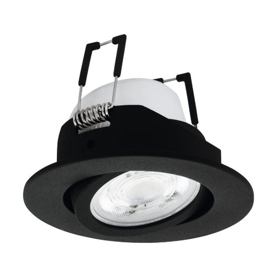 Eglo saliceto z faretto per cucina nero da incasso led 4.7w rgb 2700k 6500k dimmerabile con controllo smart