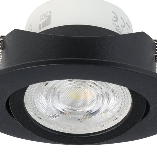 Eglo saliceto z faretto per cucina nero da incasso led 4.7w rgb 2700k 6500k dimmerabile con controllo smart