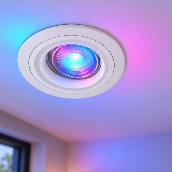 Eglo carosso z faretto rotondo da incasso led 4.7w rgb 2700k 6500k dimmerabile con controllo smart bianco per corridoio