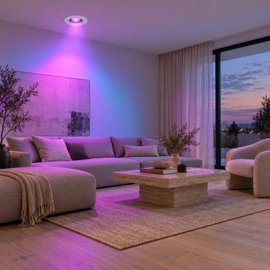 Eglo carosso z faretto rotondo da incasso led 4.7w rgb 2700k 6500k dimmerabile con controllo smart bianco per corridoio